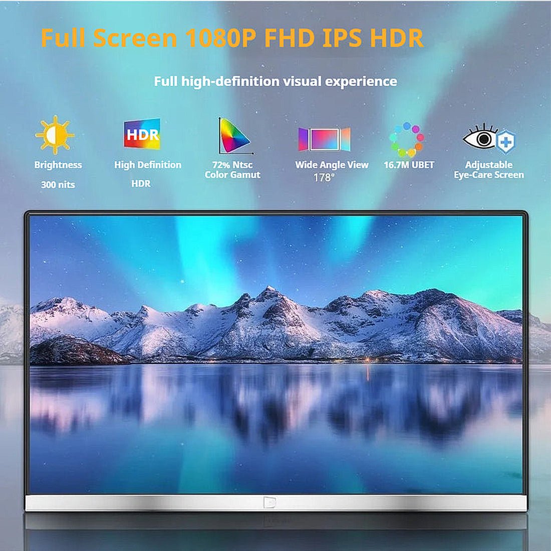V2Com P4 15.6" FHD IPS Portable Monitor Type - C/Mini HDMI with PU Case Cover - AHW Store