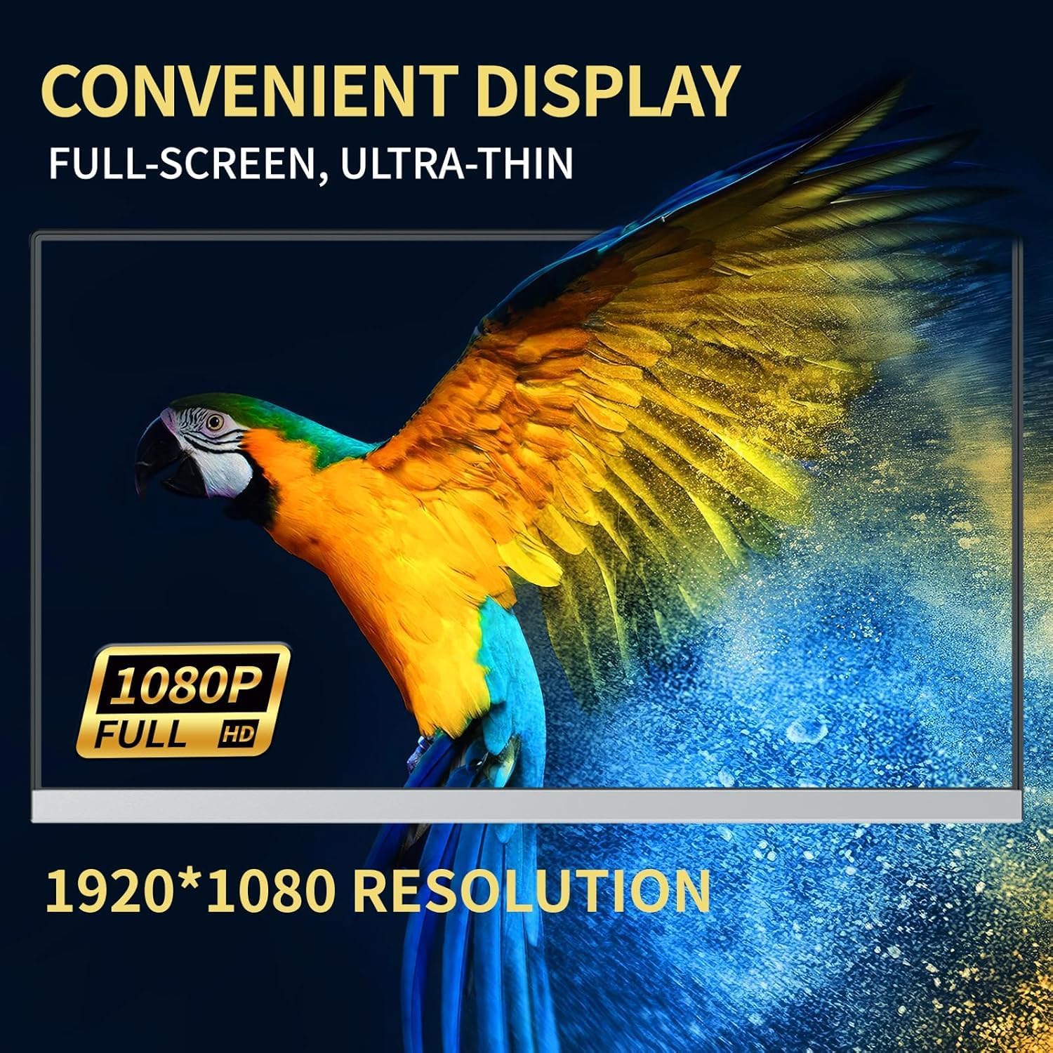 V2Com P4 15.6" FHD IPS Portable Monitor Type - C/Mini HDMI with PU Case Cover - AHW Store