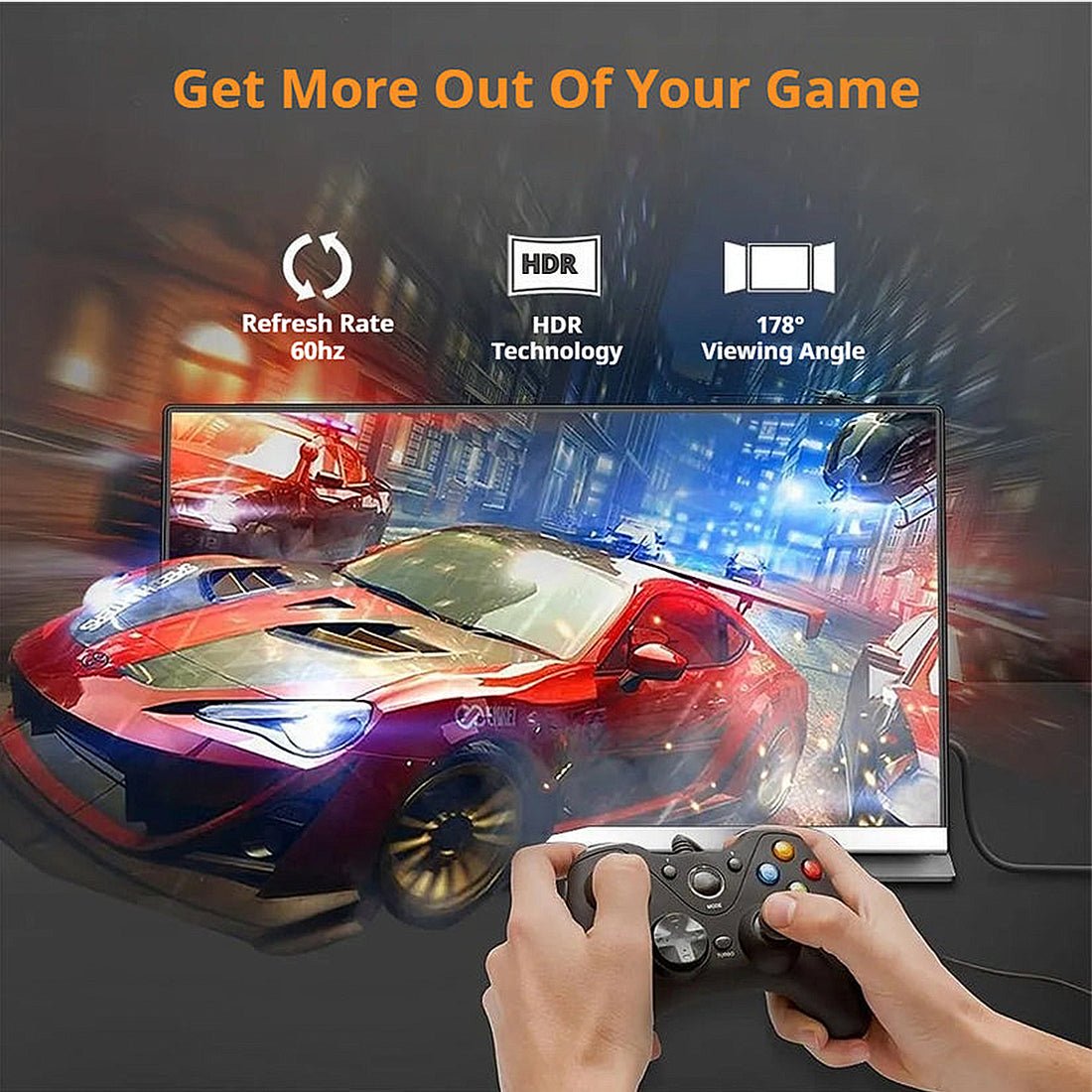 V2Com P4 15.6" FHD IPS Portable Monitor Type - C/Mini HDMI with PU Case Cover - AHW Store