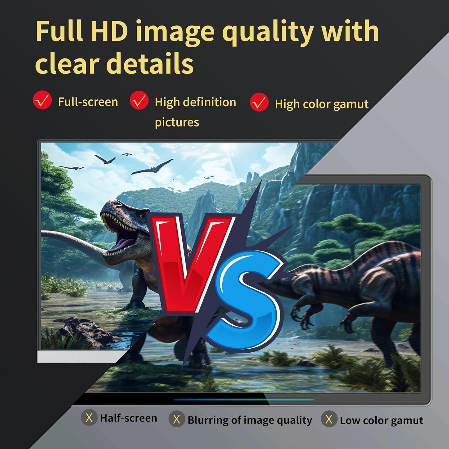 V2Com P4 15.6" FHD IPS Portable Monitor Type - C/Mini HDMI with PU Case Cover - AHW Store