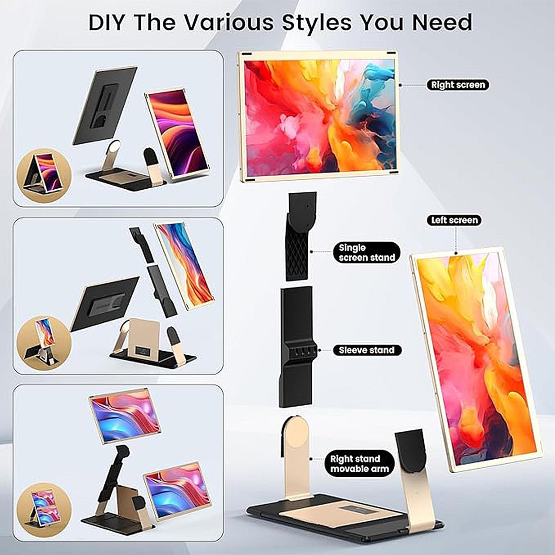 V2Com S6 15.6" FHD IPS Laptop Screen Extender Dual Portable Monitor Type - C/HDMI - AHW Store