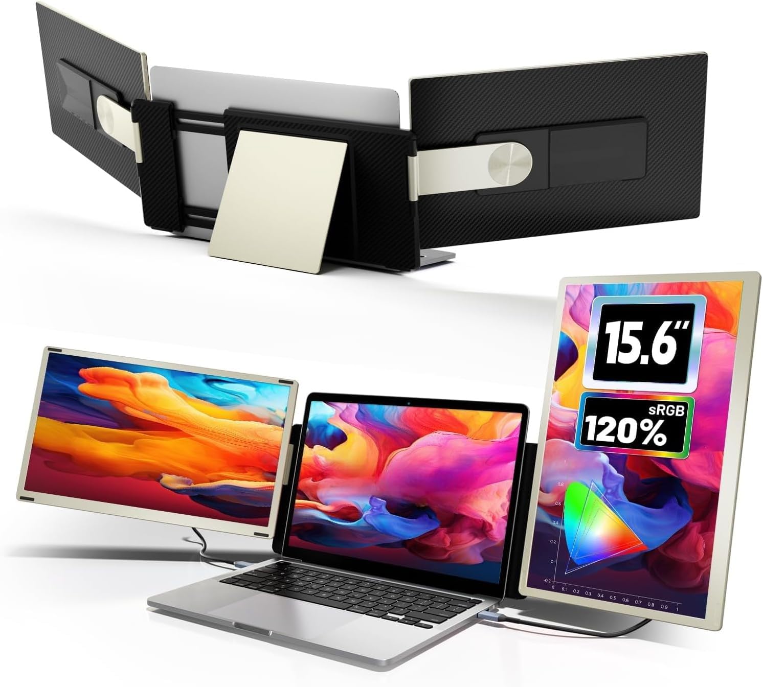 V2Com S6 15.6" FHD IPS Laptop Screen Extender Dual Portable Monitor Type - C/HDMI - AHW Store