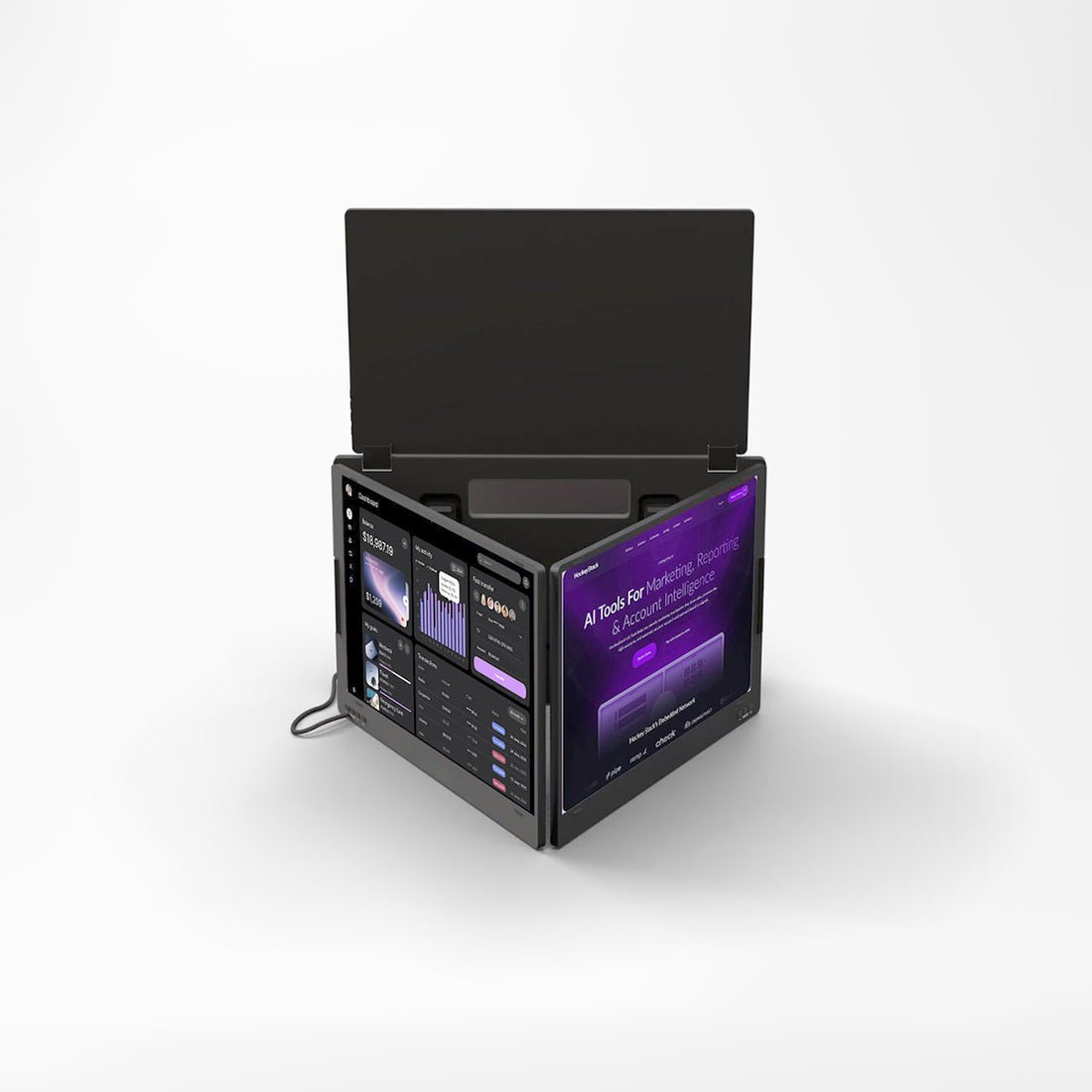 V2Com W3 15.6" FHD Quad - Screens Laptop Extender Foldable Portable Monitor - AHW Store