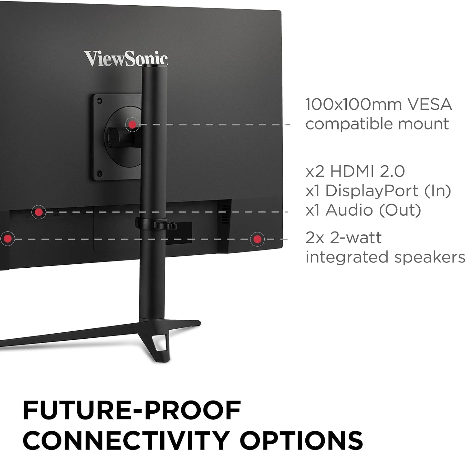 ViewSonic Omni VX2728J Gaming Monitor 27 Inch IPS 2K 180Hz 0.5ms Black - AHW Store