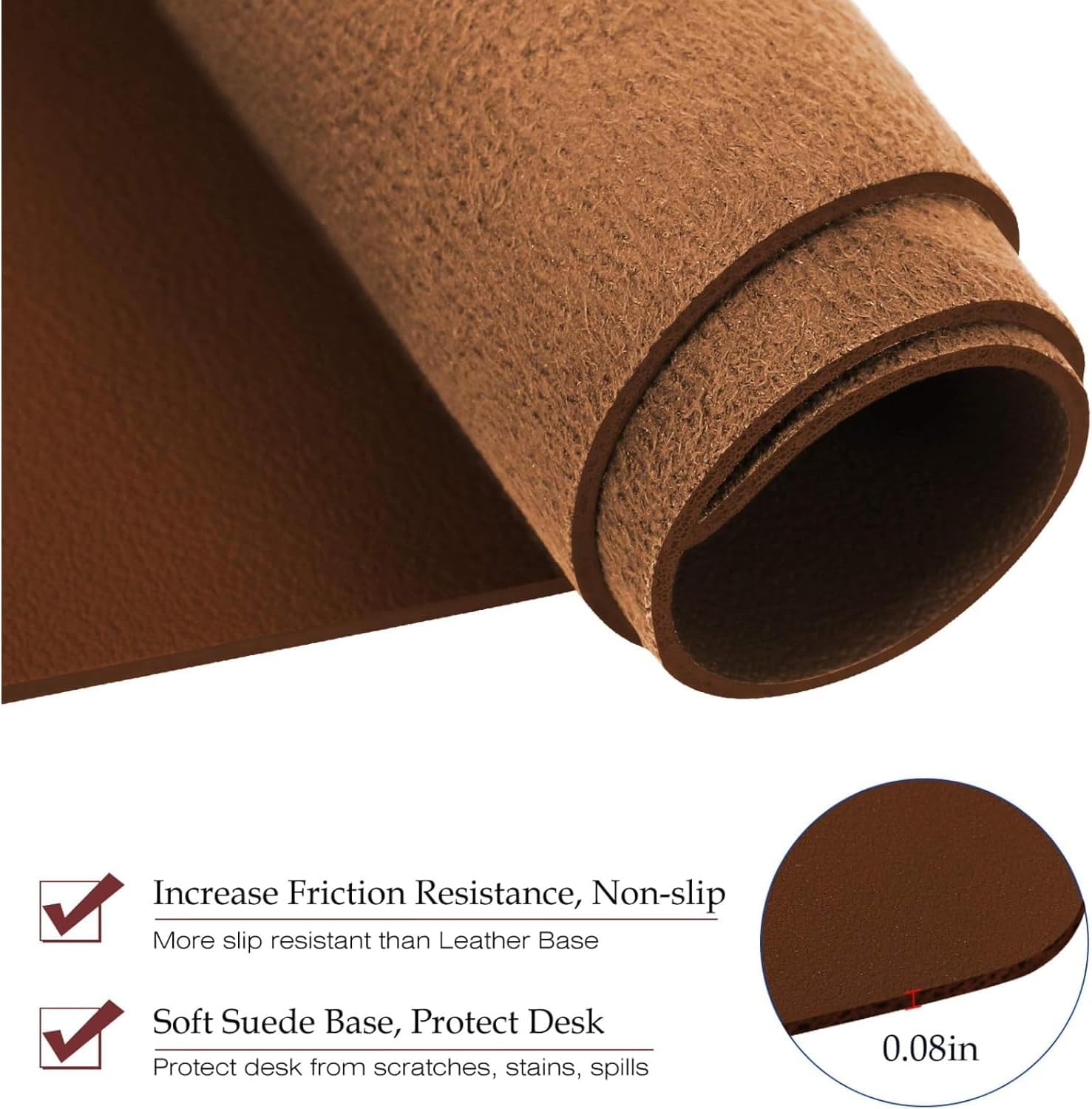 Waterproof Leather Desk Pad 60x35 Brown - AHW Store