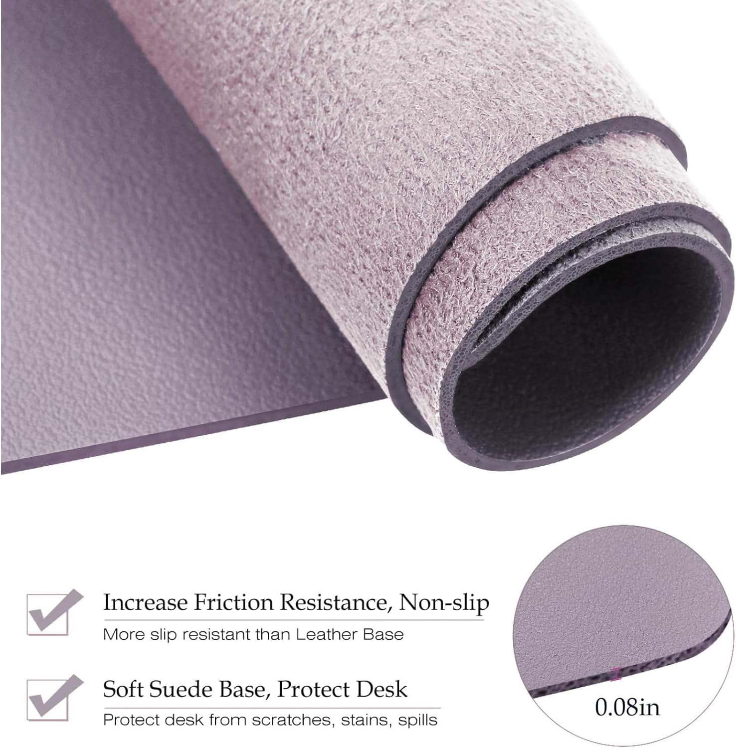 Waterproof Leather Desk Pad 60X35 Graypink - AHW Store