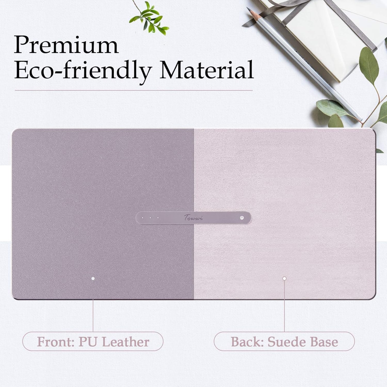 Waterproof Leather Desk Pad 60X35 Graypink - AHW Store