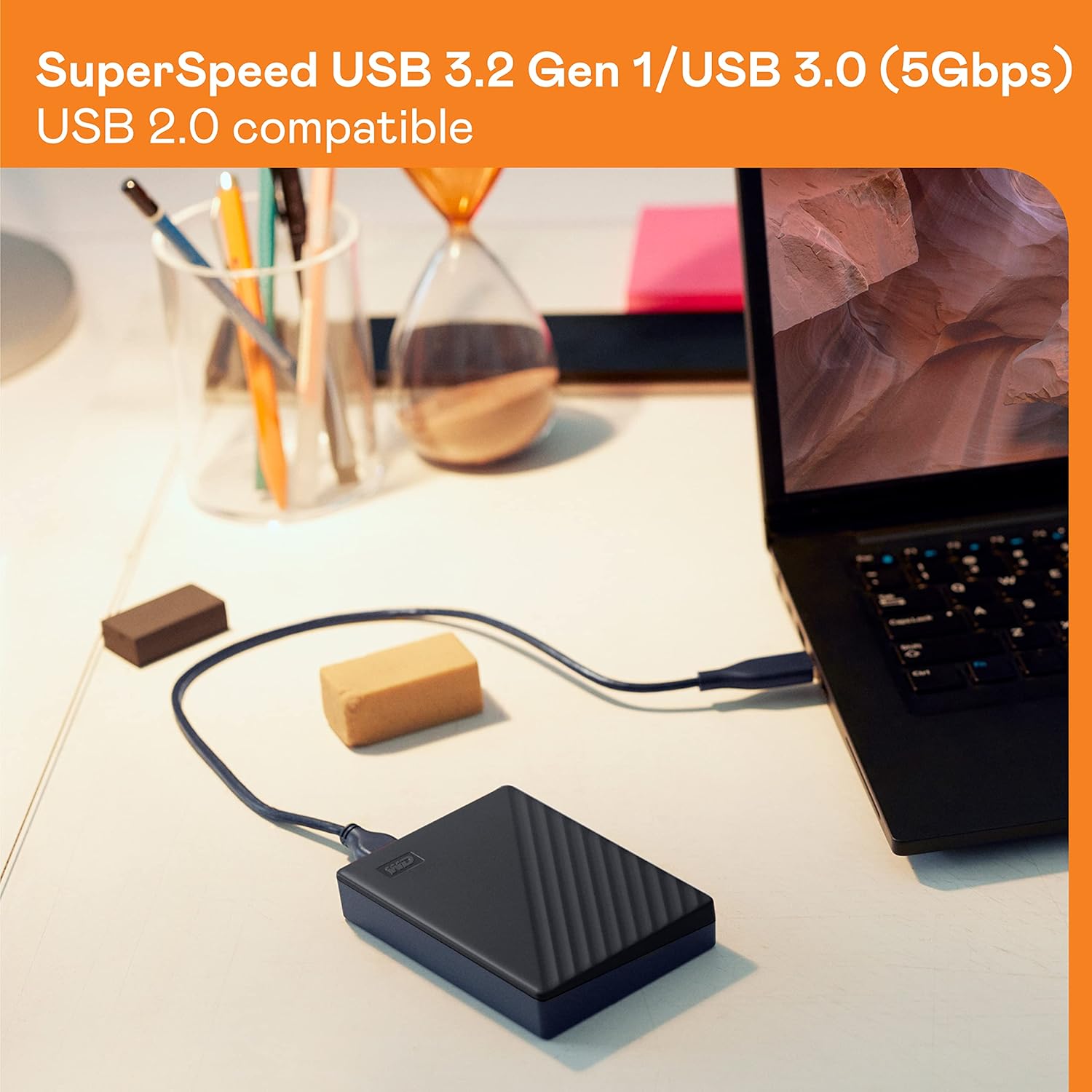WD 4 TB My Passport 2.5 inch External HDD Black - WDBPKJ0040BBK - AHW Store