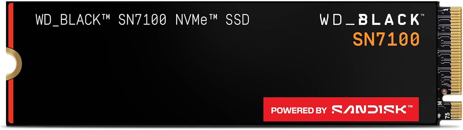 WD_BLACK 1TB SN7100 NVMe Internal Gaming SSD Solid State Drive - Gen4 PCIe, M.2 2280, Up to 7,250 MB - AHW Store