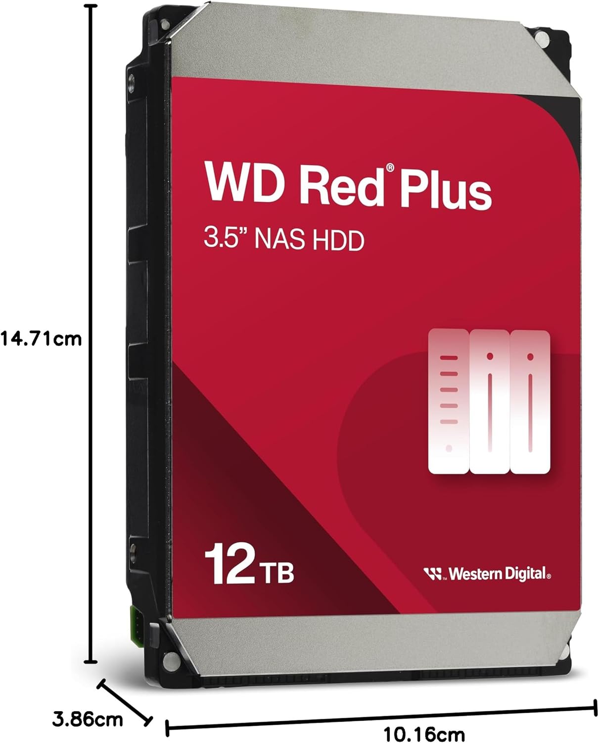WD Red Plus 12TB NAS 3.5 Internal Hard Drive - 7200 RPM Class, SATA 6Gb/s, CMR, 512MB Cache - AHW Store