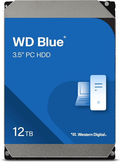 Western Digital 12TB WD Blue Internal Hard Drive HDD - 7200 RPM, SATA 6 Gb/s, 512 MB Cache, 3.5 - WD - AHW Store
