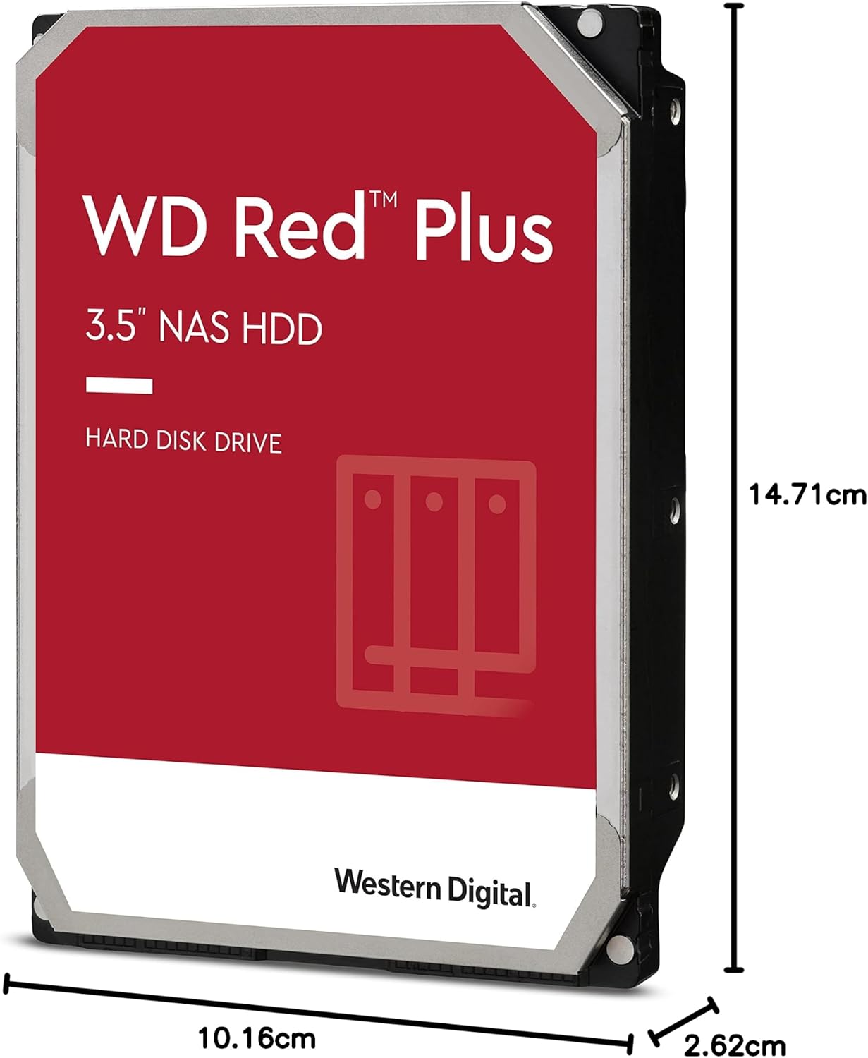 Western Digital 4TB WD Red Plus NAS Internal Hard Drive HDD - 5400 RPM, SATA 6 Gb/s, CMR, 128 MB Cac - AHW Store
