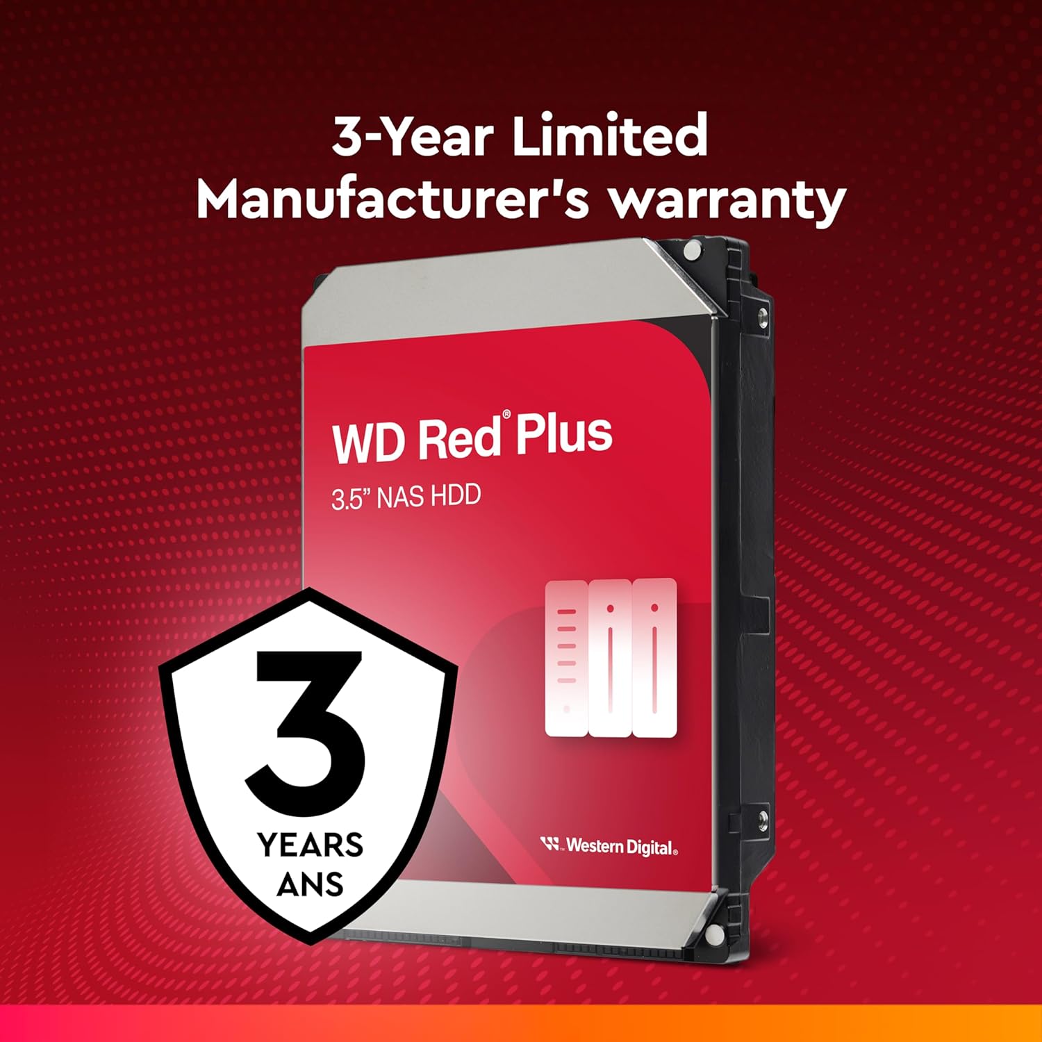 Western Digital 4TB WD Red Plus NAS Internal Hard Drive HDD - 5400 RPM, SATA 6 Gb/s, CMR, 128 MB Cac - AHW Store