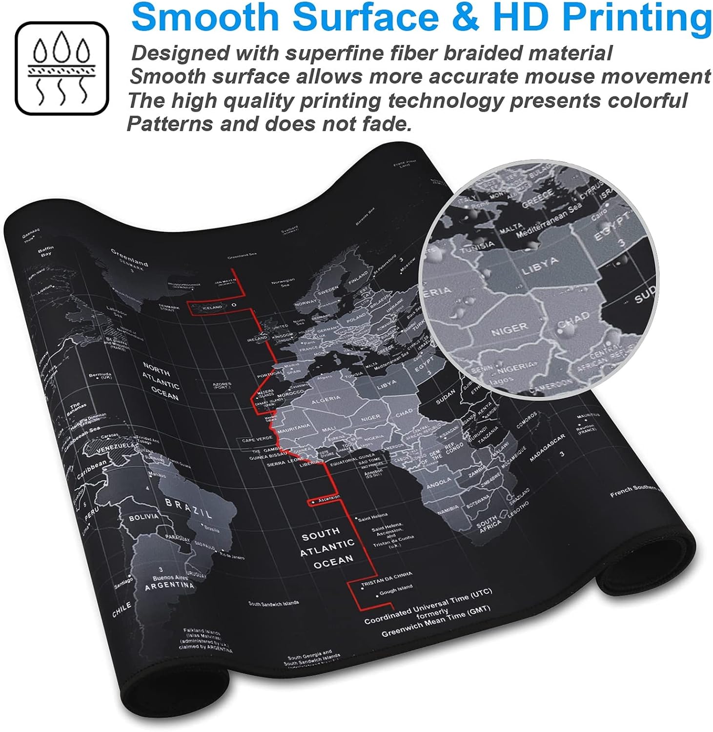 World Map Extended Gaming Mouse Pad - AHW Store