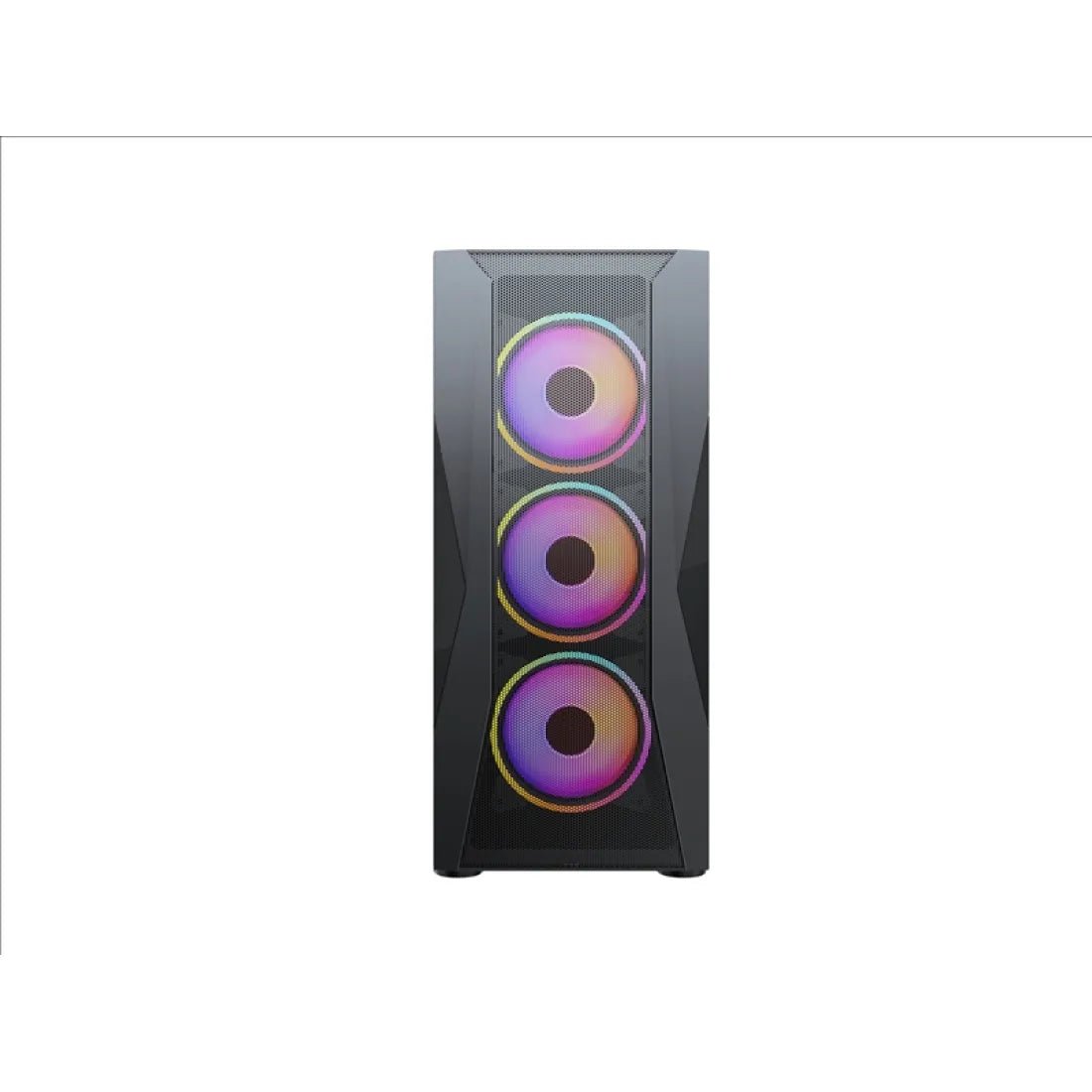 XANDER Velox W2E0092 Mid Tower Case 4 Fan RGB Black + 650W 80+ White Power Supply - AHW Store