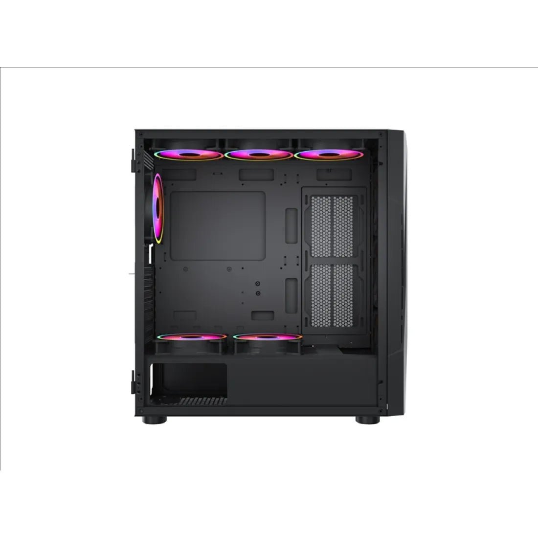 XANDER Velox W2E0092 Mid Tower Case 4 Fan RGB Black + 650W 80+ White Power Supply - AHW Store