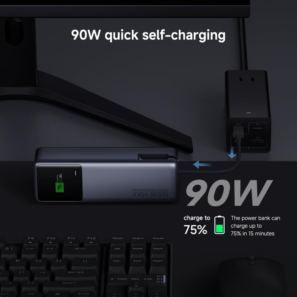 Xiaomi 165 W Power Bank 10000 mAh Super Fast Charge 3 USB - C Ports for Multi - Device Charging Power - AHW Store