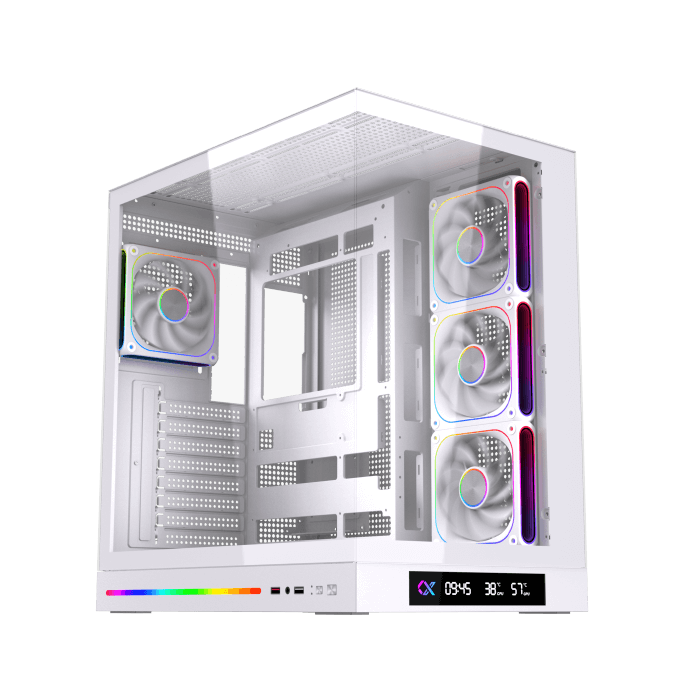 Xigmatek Cloud DGT Arctic Digital LCD 4 Fan ARGB PWM BTF White Mid Tower Case