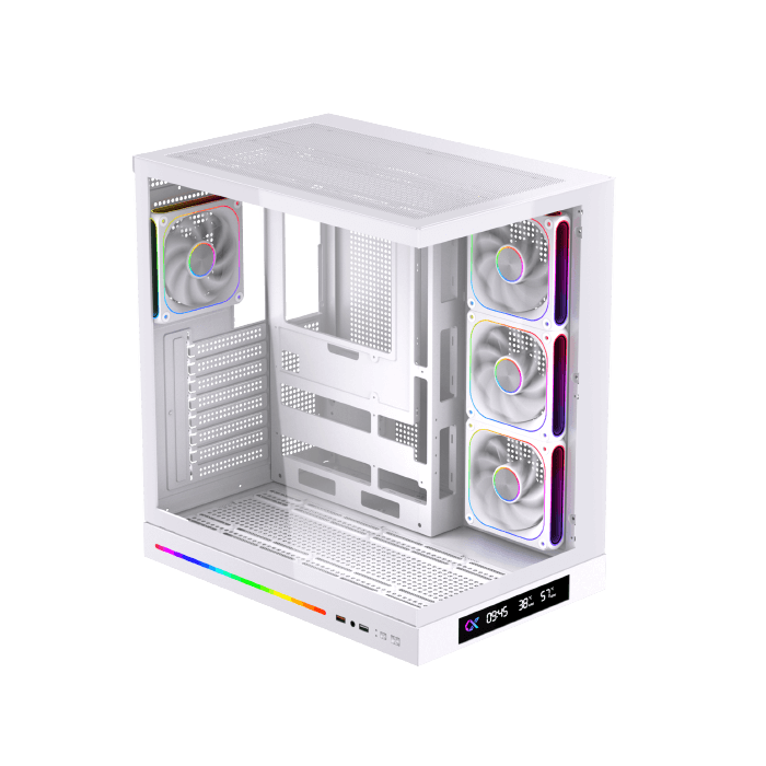 Xigmatek Cloud DGT Arctic Digital LCD 4 Fan ARGB PWM BTF White Mid Tower Case