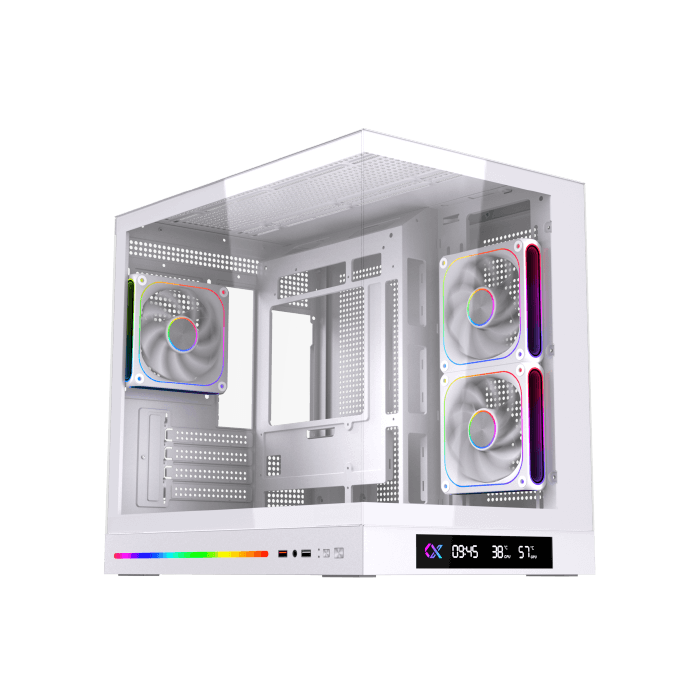 Xigmatek Cloud M DGT 3AF Arctic Digital LCD 3 Fan Argb PWM BTF White Micro Tower Case