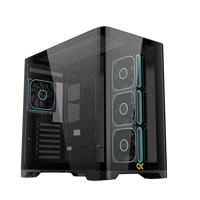 Xigmatek Crystal Storm V2  Curved TG Mid Tower Case 4 Fan ARGB