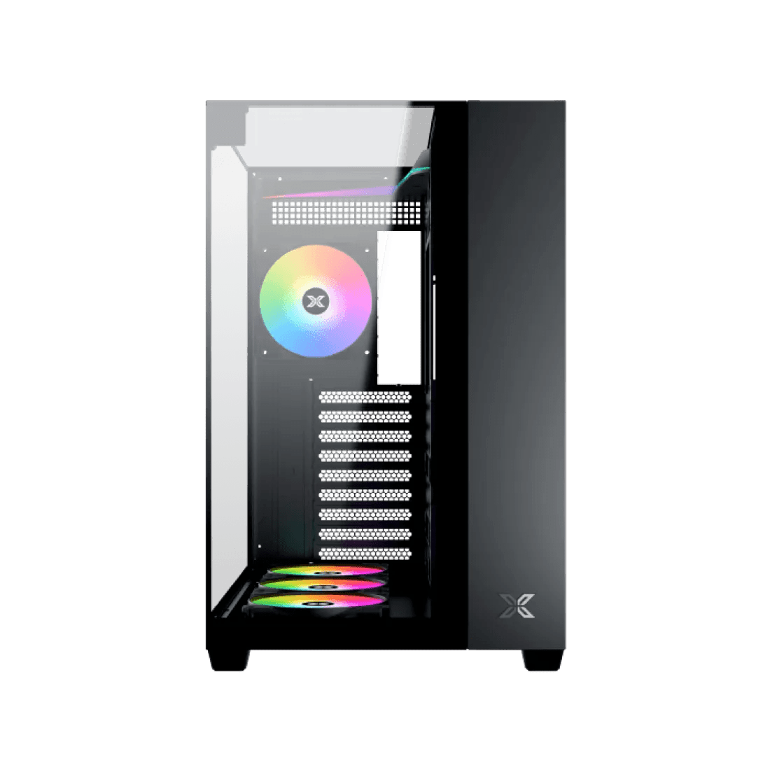 Xigmatek Aqua V Mid Tower Case 7 Fan ARGB Black - AHW Store