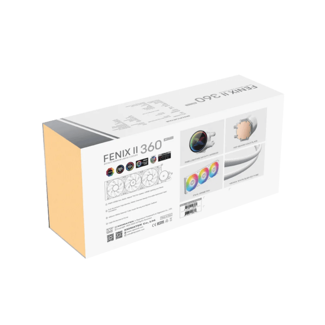 XIGMATEK Fenix II 360 Arctic ARGB AIO CPU Liquid Cooler White - AHW Store