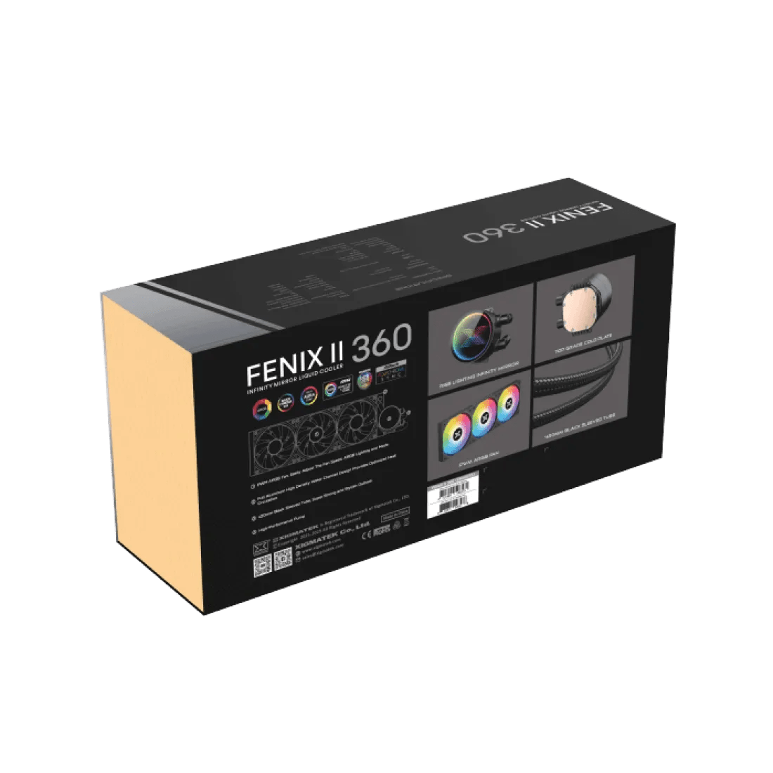 XIGMATEK Fenix II 360 ARGB AIO CPU Liquid Cooler Black - AHW Store