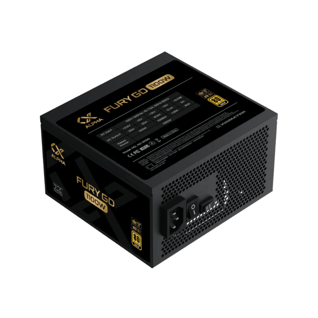 Xigmatek FURY GD 1100W 80+ GOLD ATX 3.1 PCI - E 5.1 Full Modular Power Supply - AHW Store