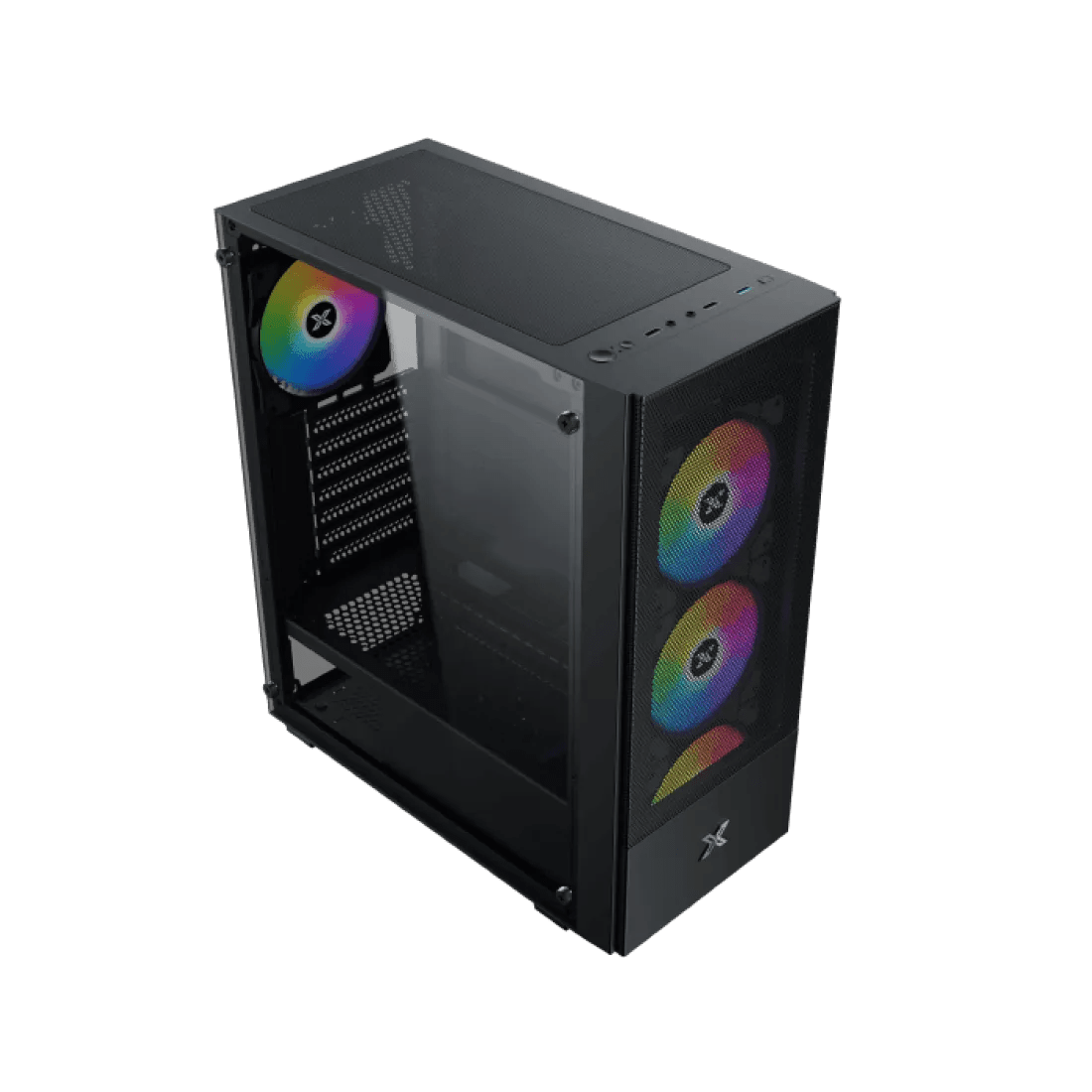 XIGMATEK Hero II AIR Mid Tower Case 4 Fan ARGB Black + X - POWER 600W 80+ White Power Supply - AHW Store