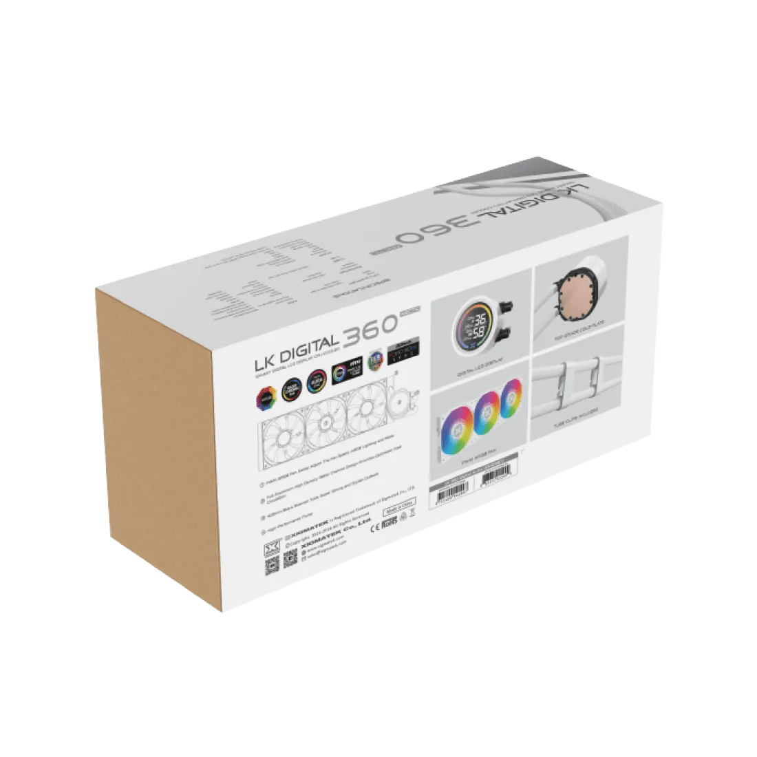 XIGMATEK LK 360 Digital Arctic ARGB Digital LCD Liquid Cooler White - AHW Store