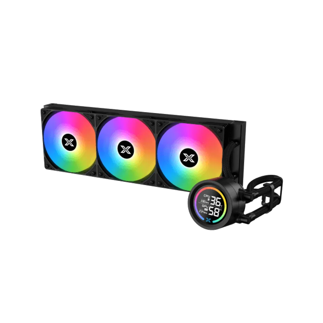 XIGMATEK LK 360 Digital Argb Digital LCD Liquid Cooler Black - AHW Store