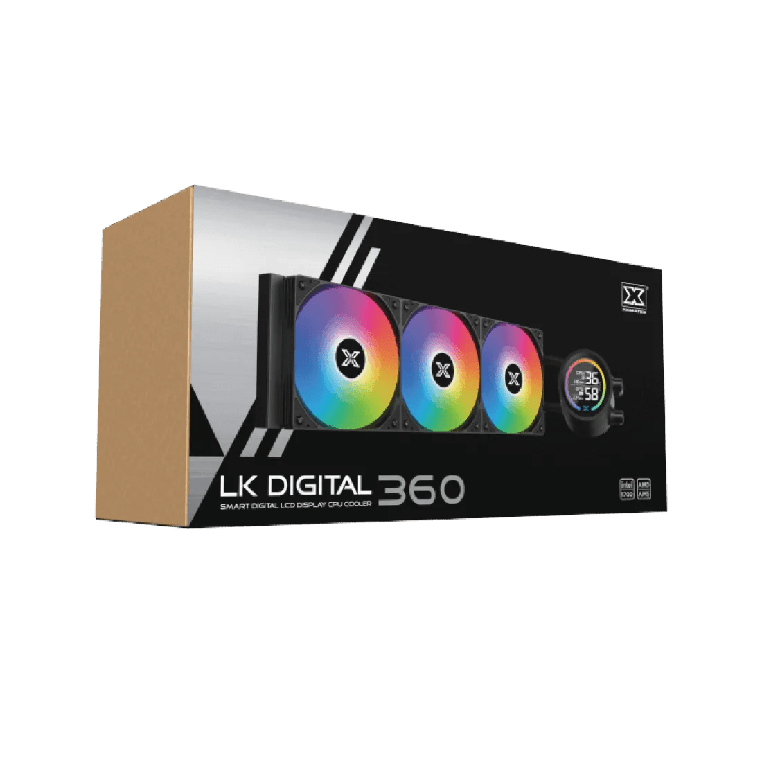 XIGMATEK LK 360 Digital Argb Digital LCD Liquid Cooler Black - AHW Store