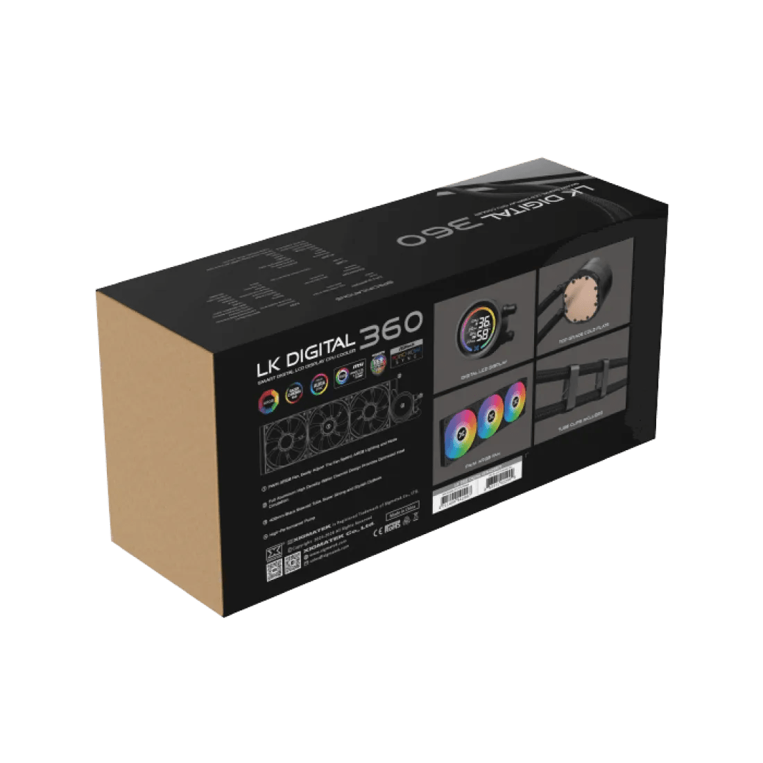 XIGMATEK LK 360 Digital Argb Digital LCD Liquid Cooler Black - AHW Store