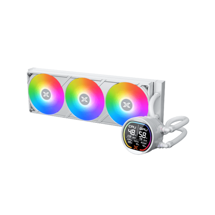 Xigmatek LK Pro 360mm Digital Arctic ARGB 2.7 Smart Digital LCD White AIO Liquid CPU Cooler - AHW Store