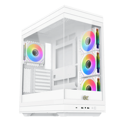 Xigmatek Meta Arctic Super Tower Case 4 Fan ARGB White - AHW Store