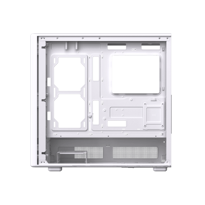 Xigmatek Moon DGT Arctic Curved Tempered Glass White Super Tower Case Digital LCD 4 Fan ARGB - AHW Store