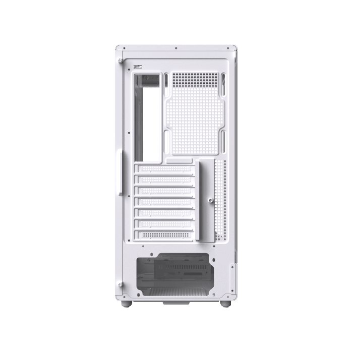 Xigmatek Moon DGT Arctic Curved Tempered Glass White Super Tower Case Digital LCD 4 Fan ARGB - AHW Store