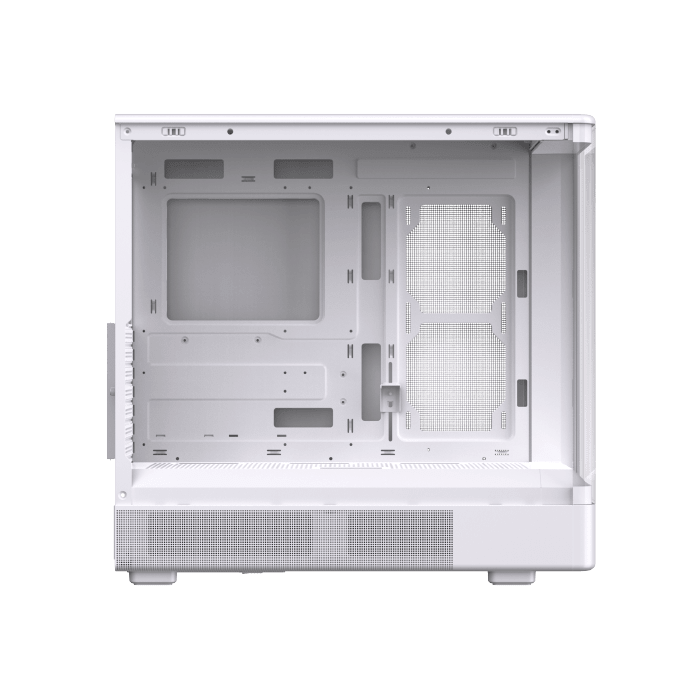 Xigmatek Moon DGT Arctic Curved Tempered Glass White Super Tower Case Digital LCD 4 Fan ARGB - AHW Store