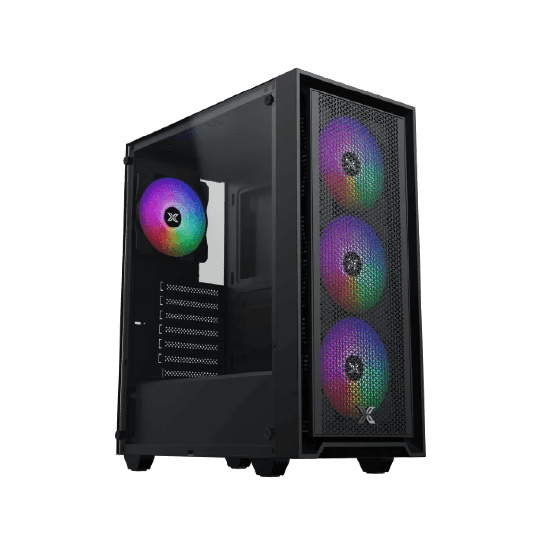 XIGMATEK Sky II FRGB Mid Tower Case 4 Fan RGB Black + X - POWER 600W 80+ White Power Supply - AHW Store
