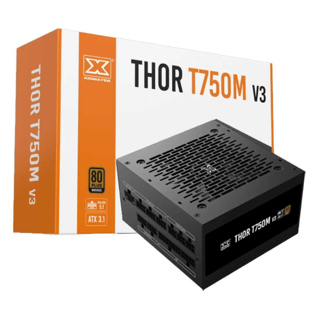 Xigmatek Thor T750M V3 750W 80+ Bronze ATX 3.1 PCI E 5.1 Full Modular Power Supply - AHW Store