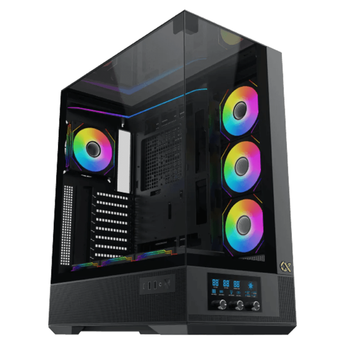 Xigmatek Vision Pro Full Tower Case 8 Fan ARGB Black - AHW Store