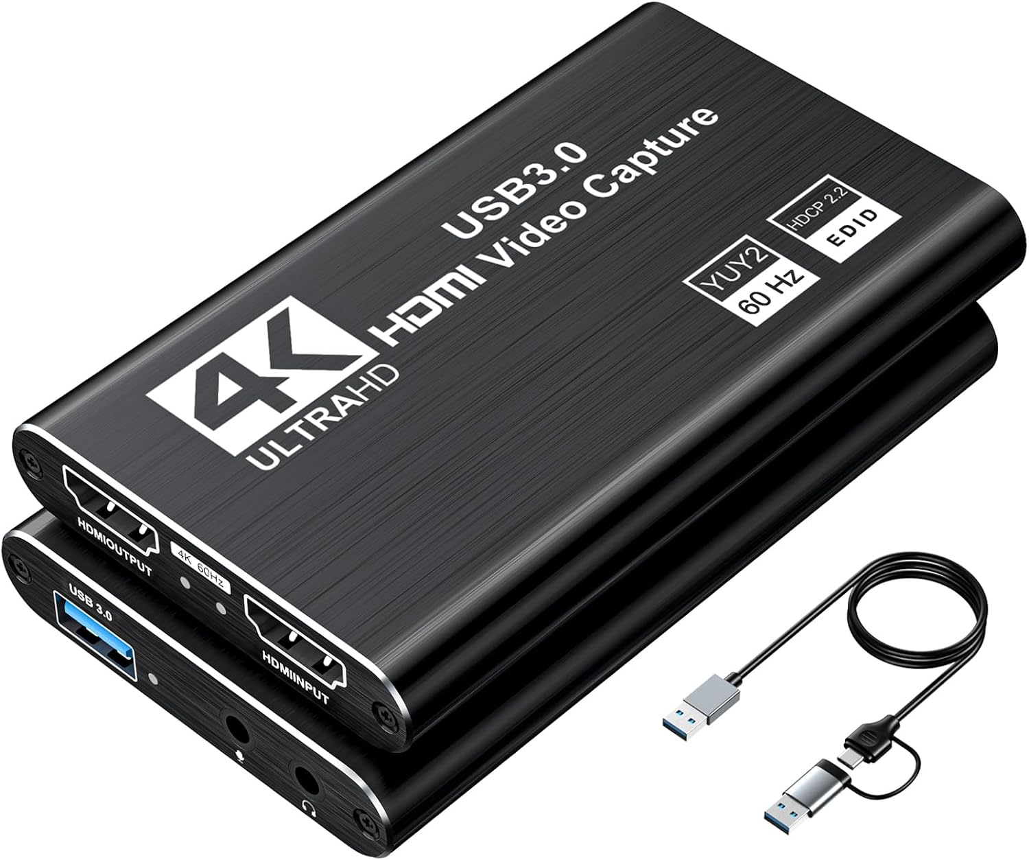 XIIXMASK Video Capture Card, Audio Video Capture Card, USB 3.0 Capture Card 4K HDMI Loop - Out, 1080P - AHW Store