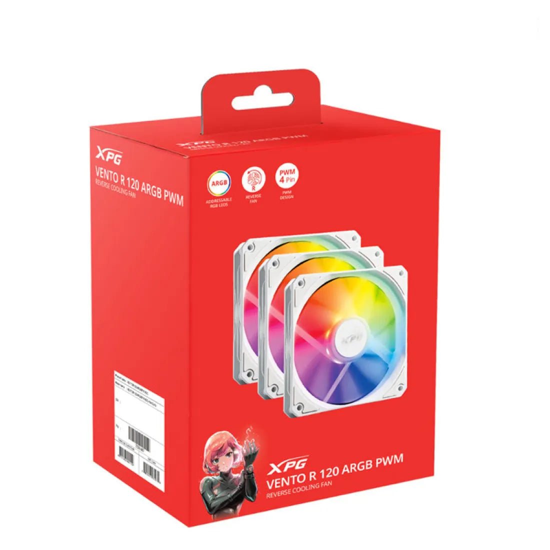 XPG Vento R 120 ARGB PWM 3 Fans White - AHW Store