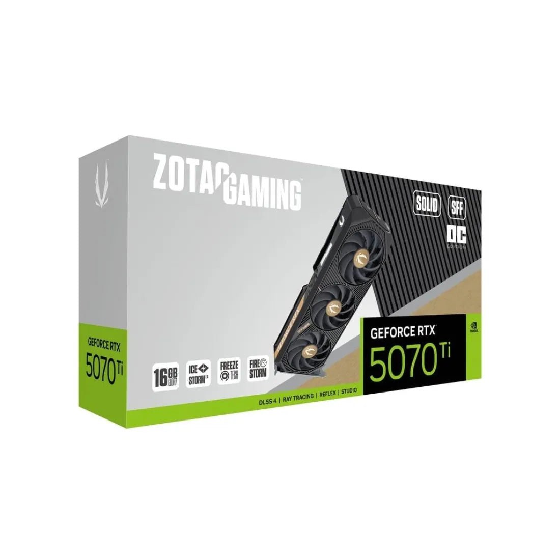 ZOTAC Gaming GeForce RTX 5070 TI SOLID SFF OC 16GB GDDR7 Graphics Card Black - AHW Store