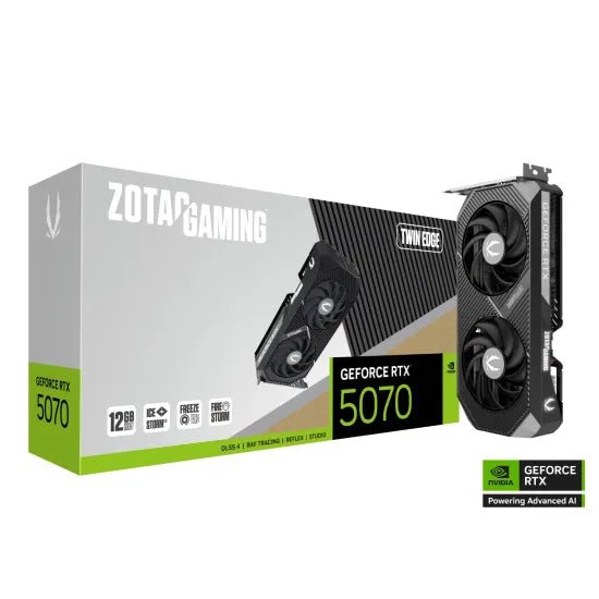 ZOTAC GAMING GeForce RTX 5070 Twin Edge 12GB GDDR7 Graphics Card Black - AHW Store