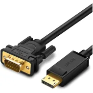 UGREEN DP Male to VGA Male Cable 1.5m (Black) - 10247 UGREEN DP Male to VGA Male Cable 1.5m (Black) - 10247