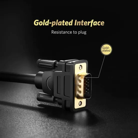 UGREEN DP Male to VGA Male Cable 1.5m (Black) - 10247