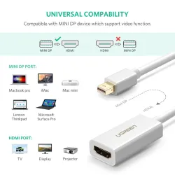 UGREEN Mini DP to HDMI Converter 1080p White -10460