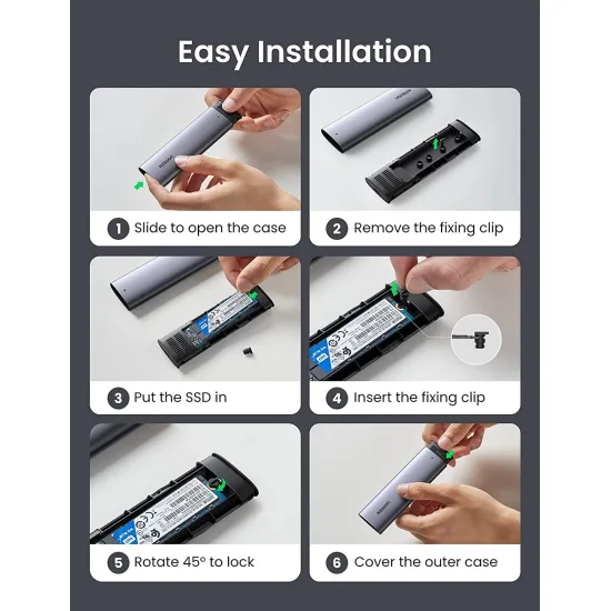 UGREEN USB-C Female to M.2 M-Key 10G Enclosure C TO C Cable 50cm - 10902